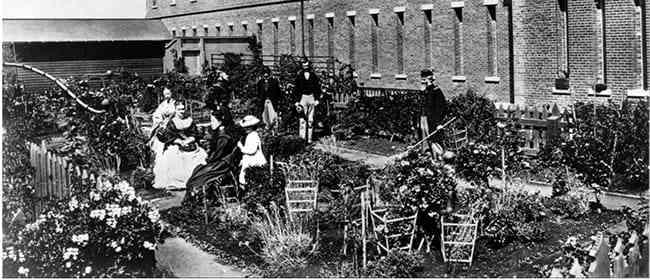 Citadel garden at the Gardens of Alcatraz in 1869.