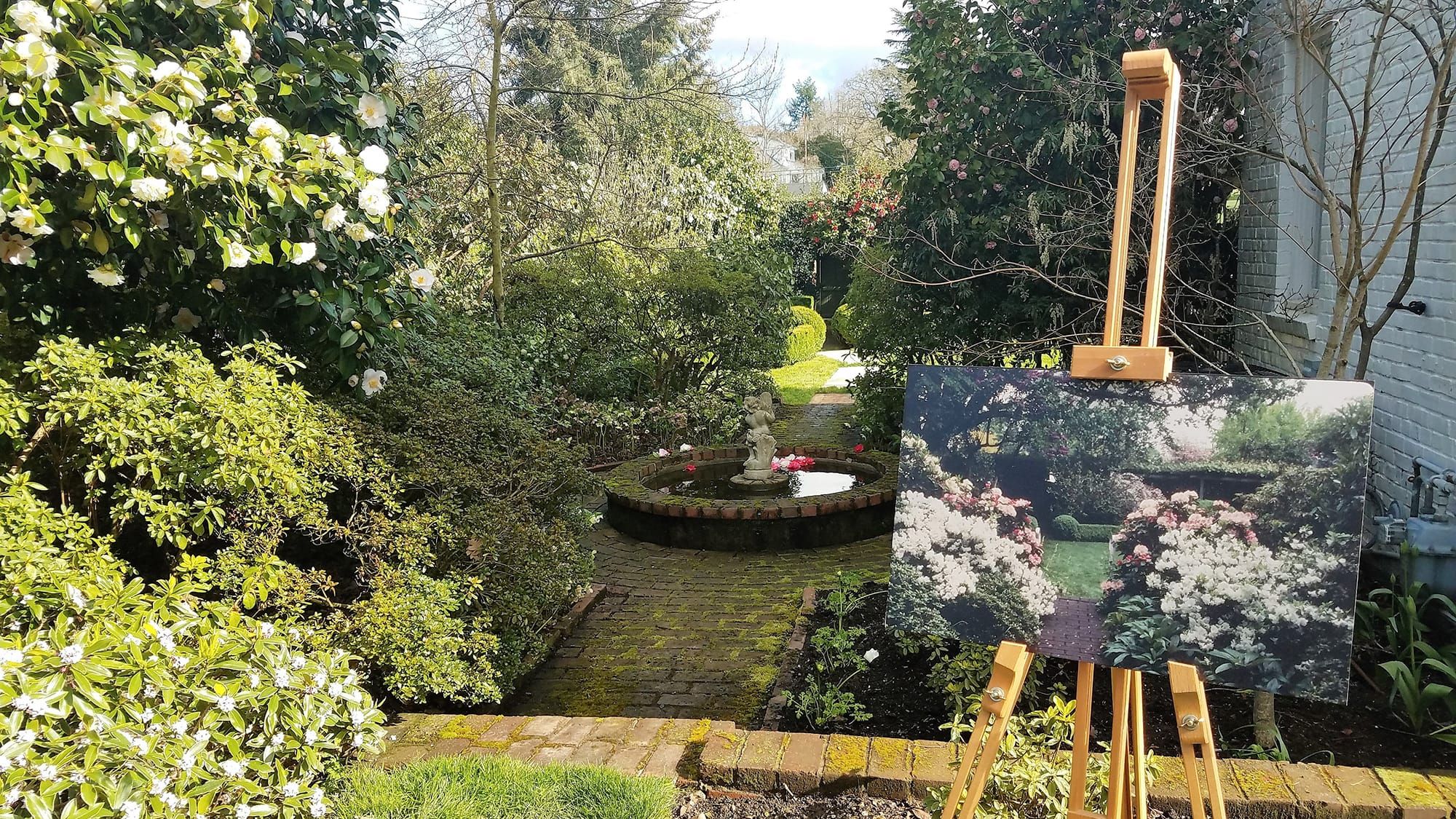 A plein air painting at Gaiety Hollow in Salem, Oregon.