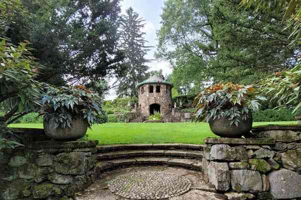 A teahouse at Greenwood Gardens in Short Hills, New Jersey.