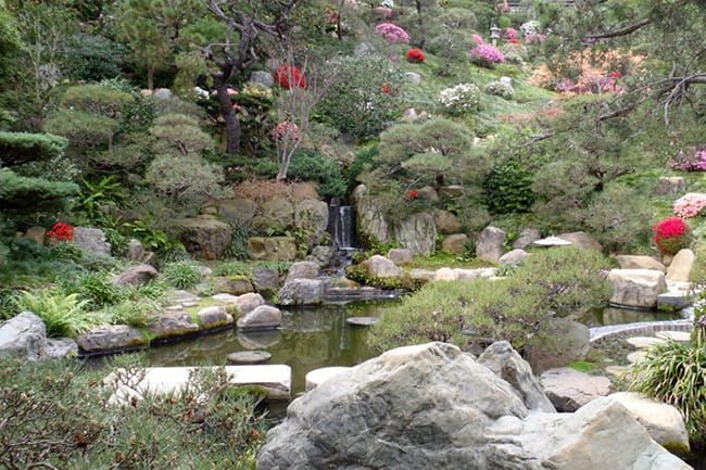 Hannah Carter Japanese Garden in Los Angeles, California.