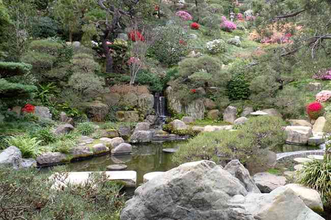 Hannah Carter Japanese Garden in Los Angeles, California.