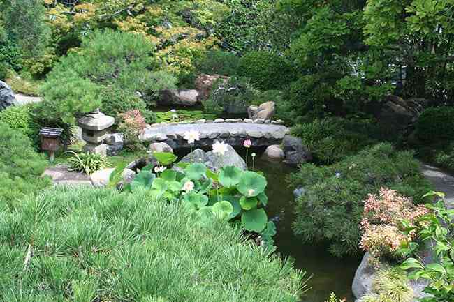 Hannah Carter Japanese Garden in Los Angeles, California.