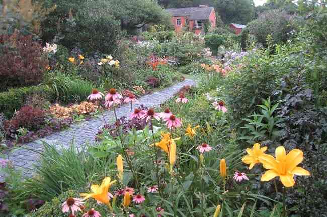 Indian Walk at Hollister House Garden in Washington, Connecticut.