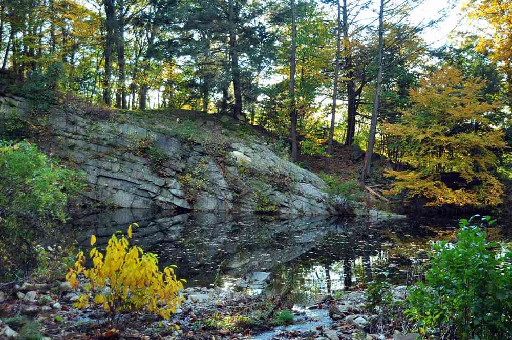 Dragon Rock view at Manitoga in Garrison, New York.