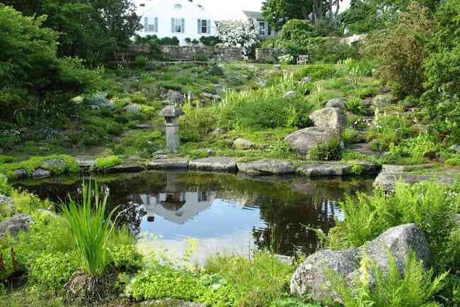 The Fells garden in Newbury, New Hampshire.